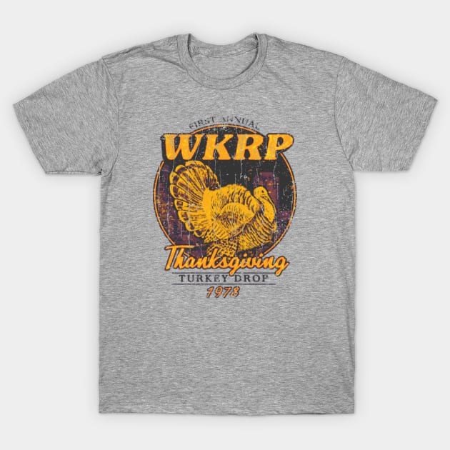 WKRP Turkey Drop Vintage T-Shirt by faeza dsgn